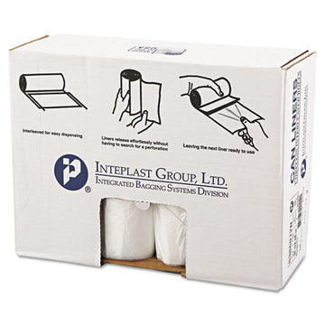 Inteplast Group High-density Interleaved Commercial Can Liners, 60 Gal, 12 Microns, 38" X 60", Clear, 200-carton freeshipping - TVN Wholesale